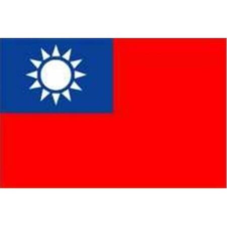 SS COLLECTIBLES 2 ft. X 3 ft. Nyl-Glo Taiwan Flag SS3329645
